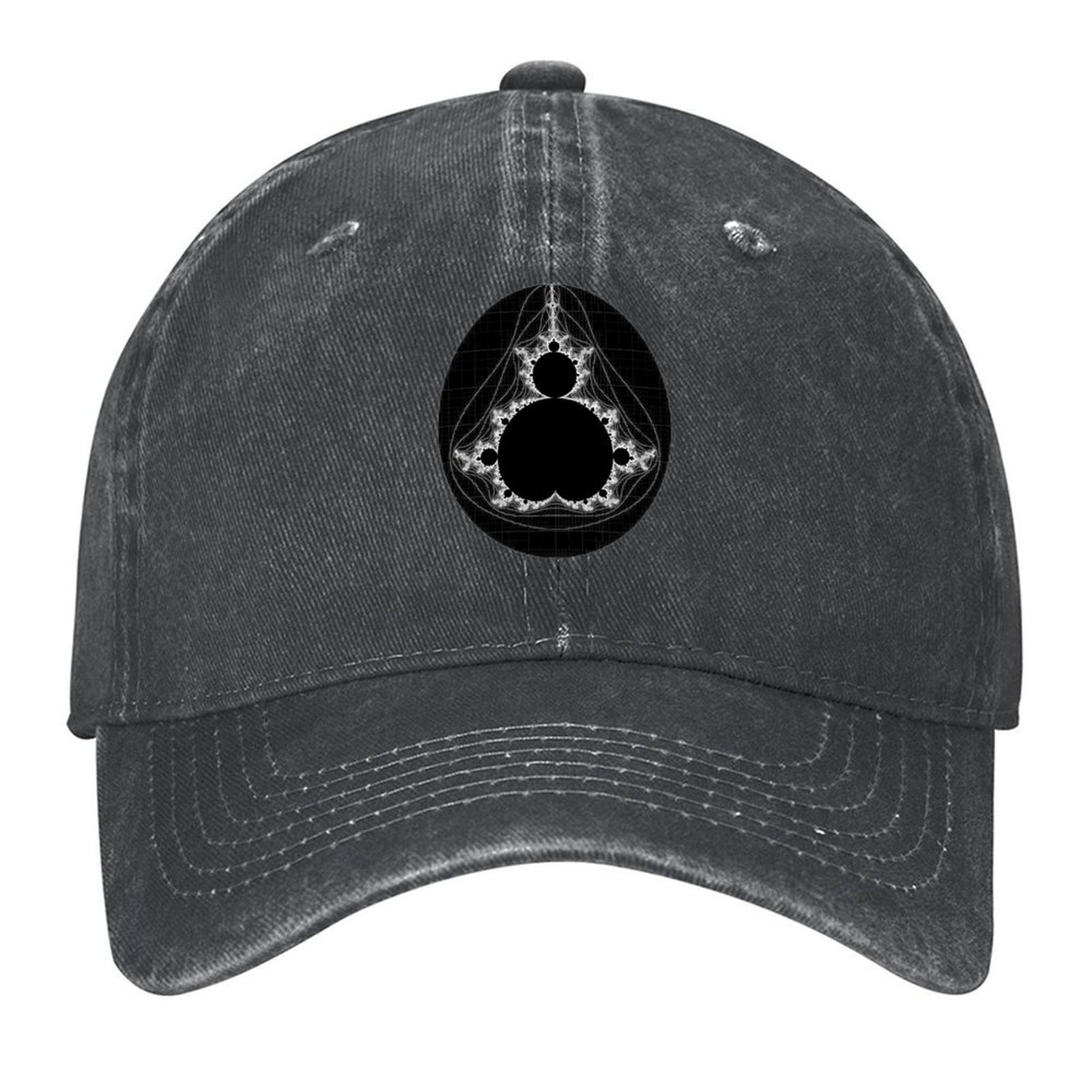 Golf Cap Dad - White - Linear Mandelbrot Baseball Cap