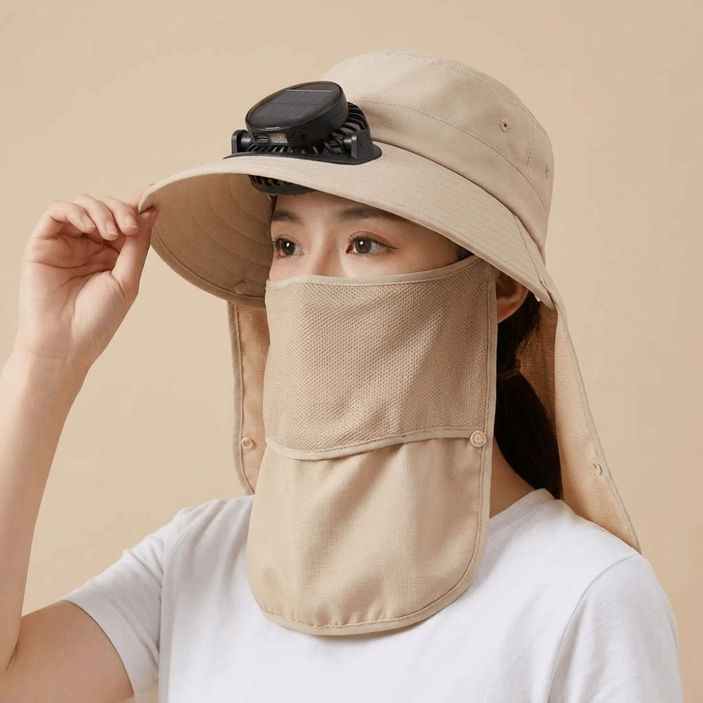 Sun Hat Wide Brim - Quick Dry Solar Fan Hat Solar
