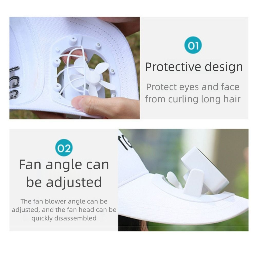Korea Style Solar Fan Hat USB  – обзор и цена Sun Hat Wide Brim