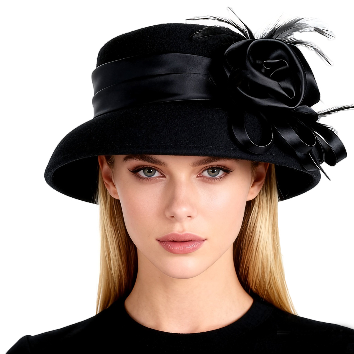 Women's Black Wool Felt Cloche – обзор и цена Fedora Hat Wool