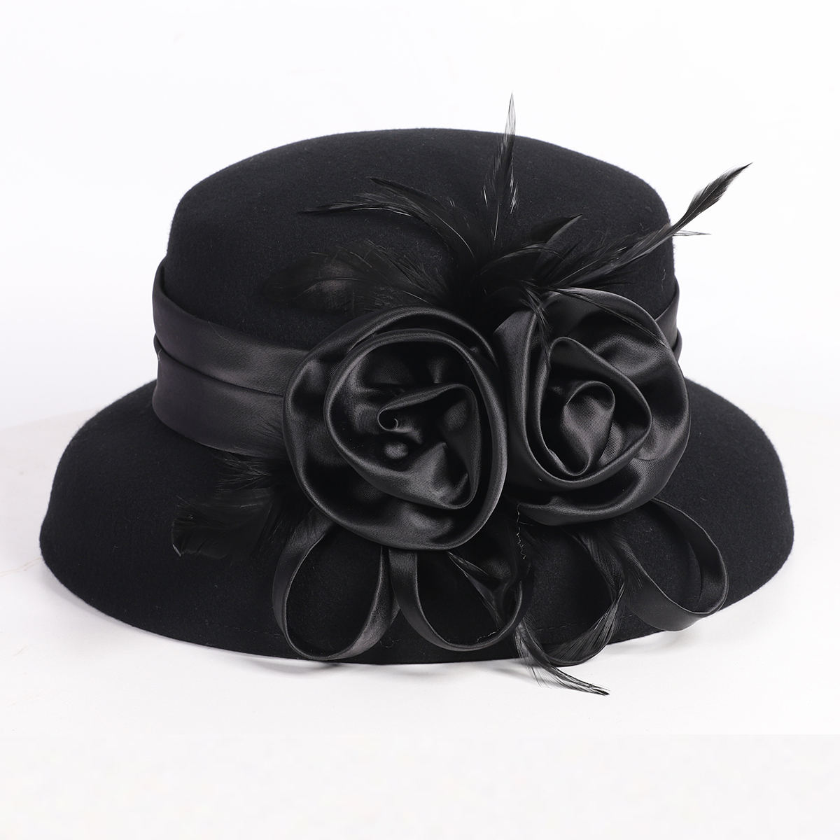 Women's Black Wool Felt Cloche – обзор и цена Fedora Hat Wool
