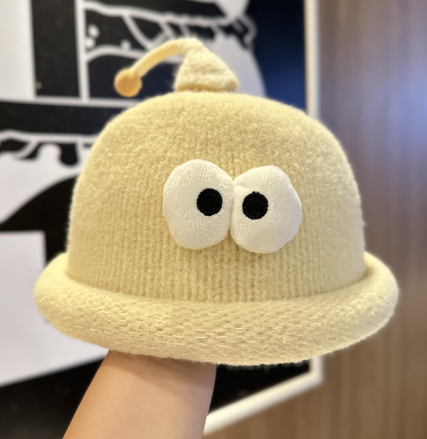 Playful Big-Eyed Garlic Knitte – обзор и цена Beanie Cuffed Knit