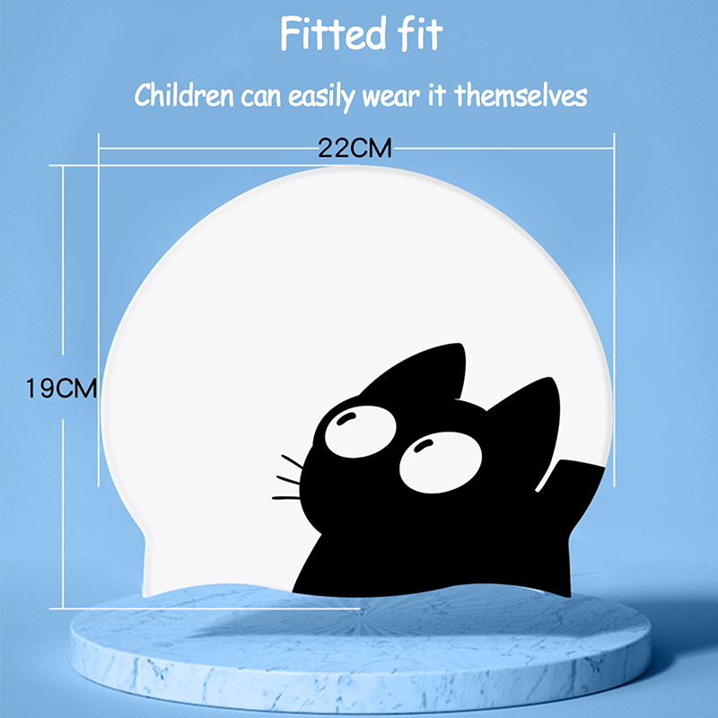 Cute Cat Swimming Cap For Long – обзор и цена Swim Hat Silicone