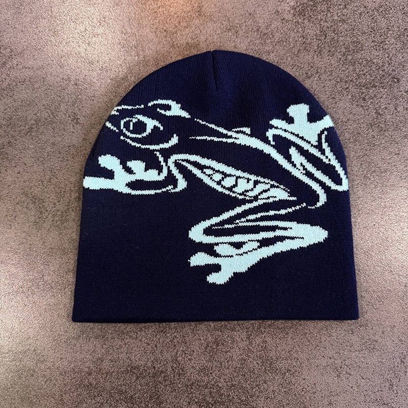 Tree Frog Print Beanie Men Wom – обзор и цена Beanie Cuffed Knit