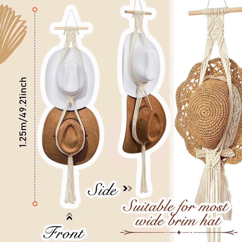 Bohemian Macrame Hat Hanger Ha – обзор и цена Sun Hat Wide Brim
