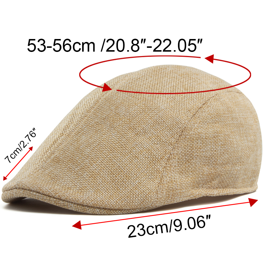 Men's Linen Flat Cap Spring Su – обзор и цена Newsboy Cap Ivy