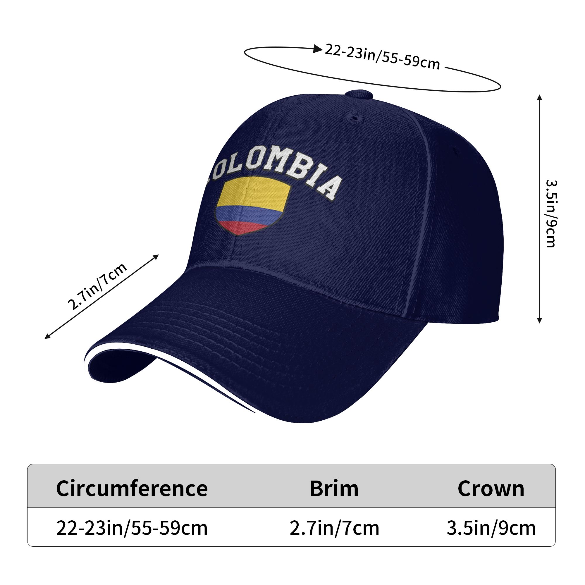 Colombia flag Football soccer  – обзор и цена Golf Cap Dad