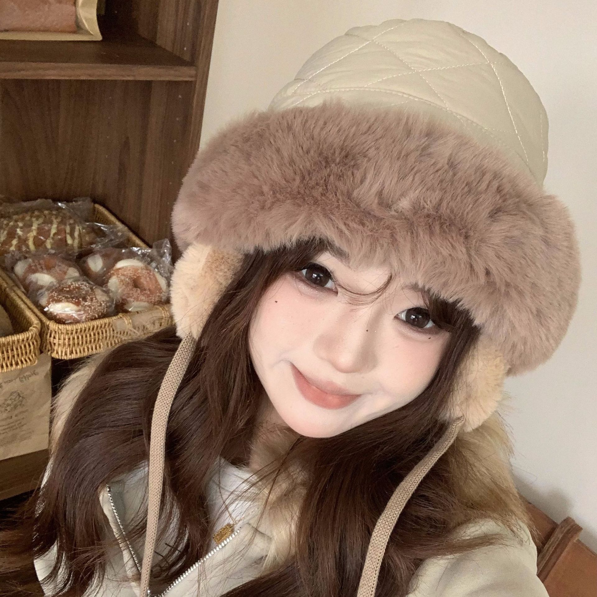 Women's Winter Quilted Faux Fu – обзор и цена Trapper Hat Ear Flap