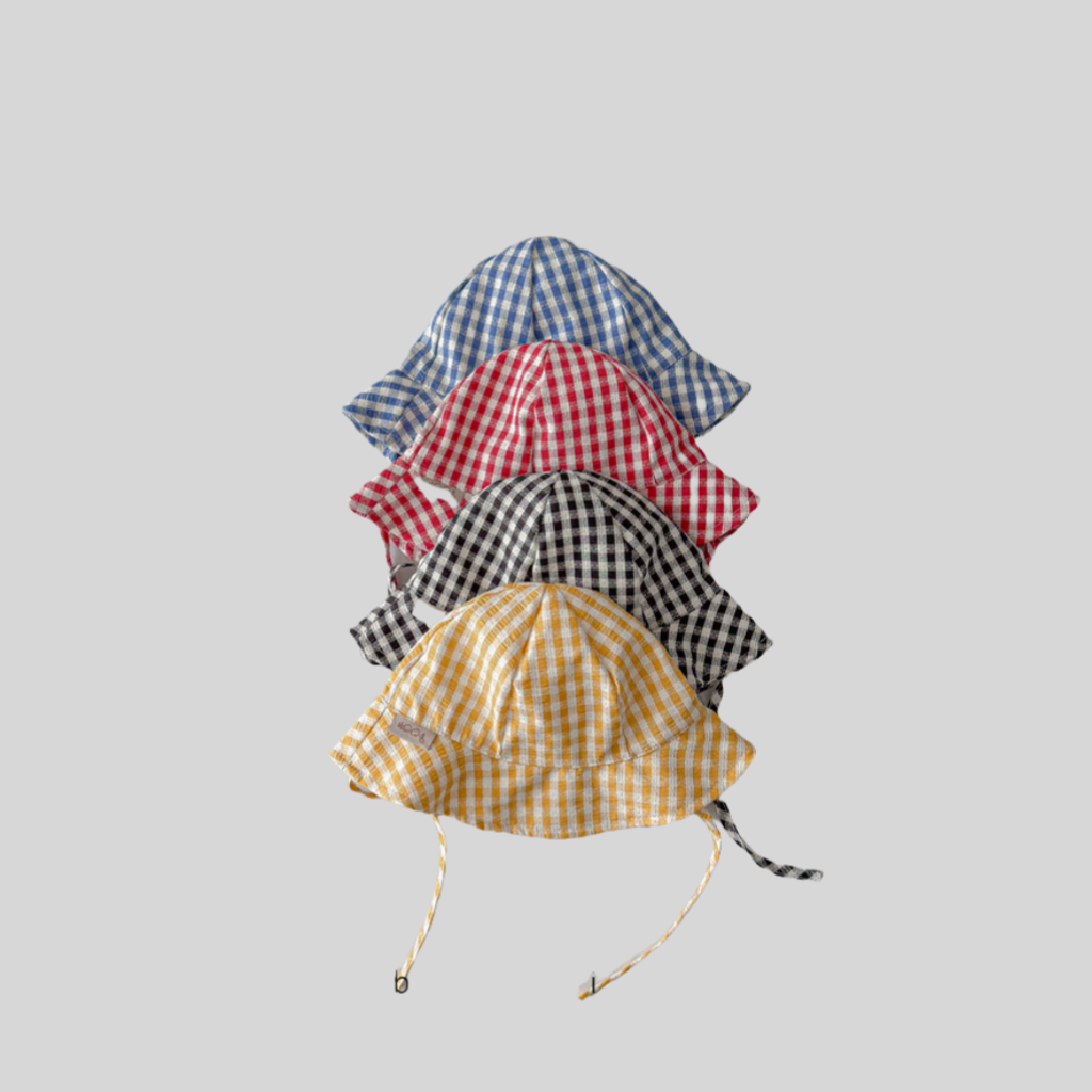 Ins Style Plaid Baby Bucket Ha – обзор и цена Sun Hat Wide Brim