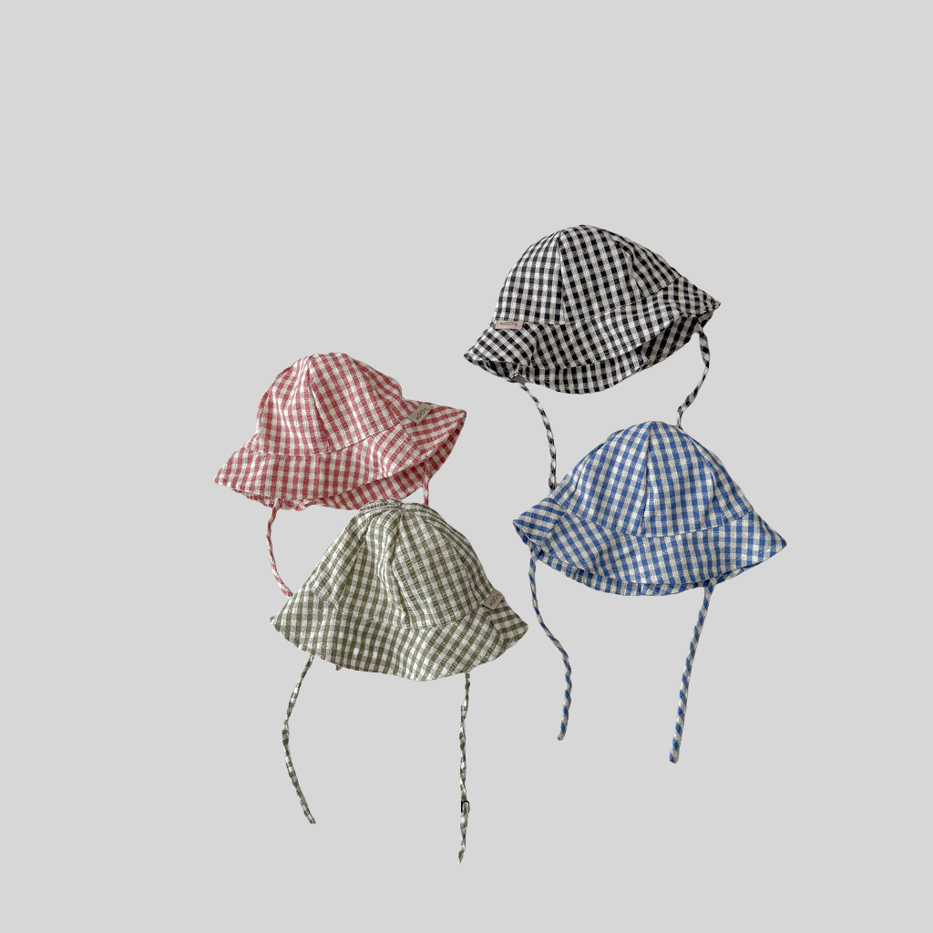 Ins Style Plaid Baby Bucket Ha – обзор и цена Sun Hat Wide Brim