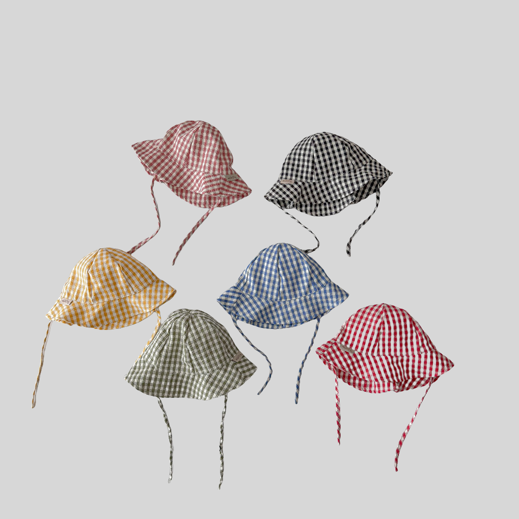 Ins Style Plaid Baby Bucket Ha – обзор и цена Sun Hat Wide Brim
