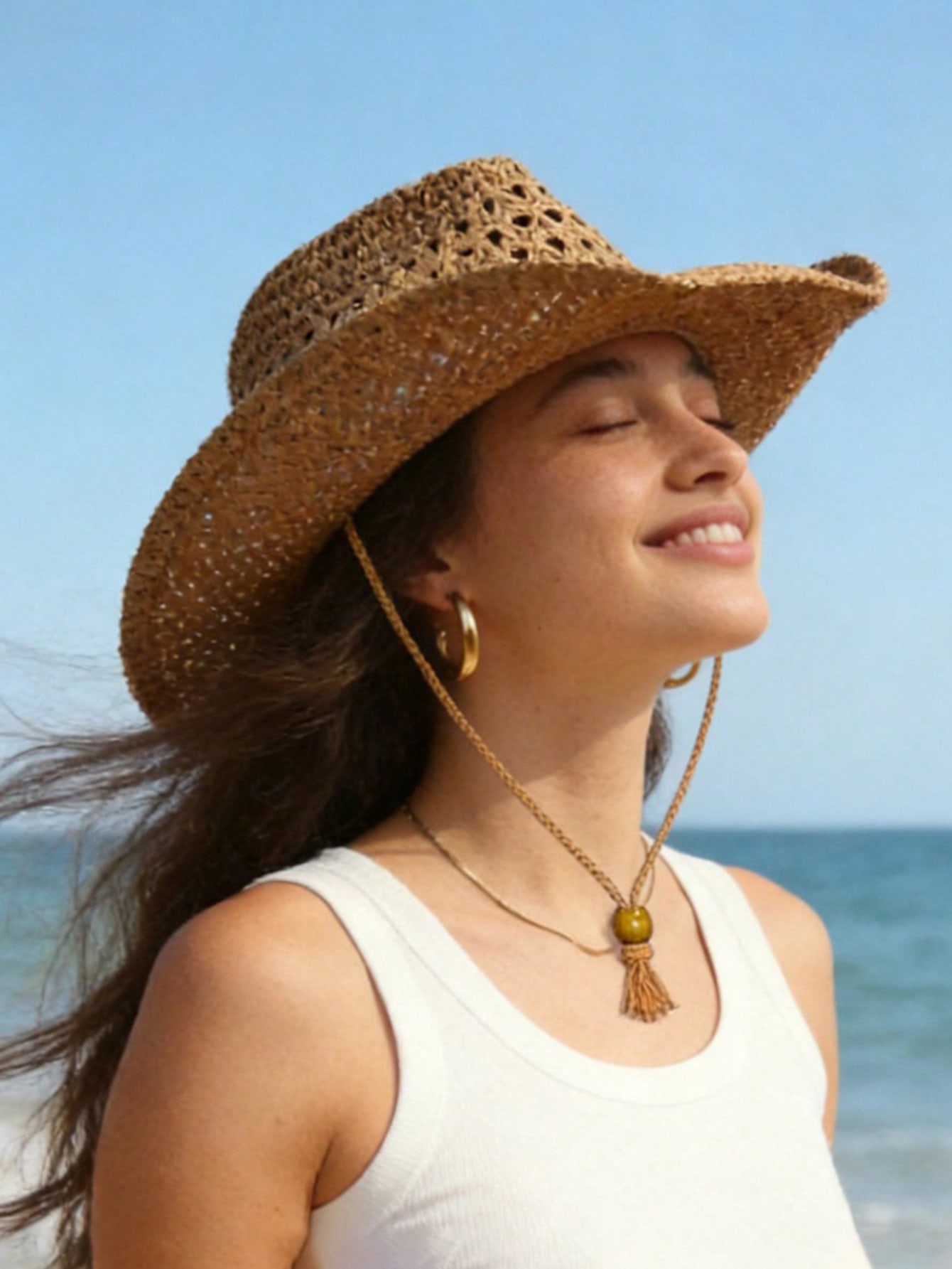 1pc Unisex Retro Hollow Curled – обзор и цена Cowboy Hat Straw