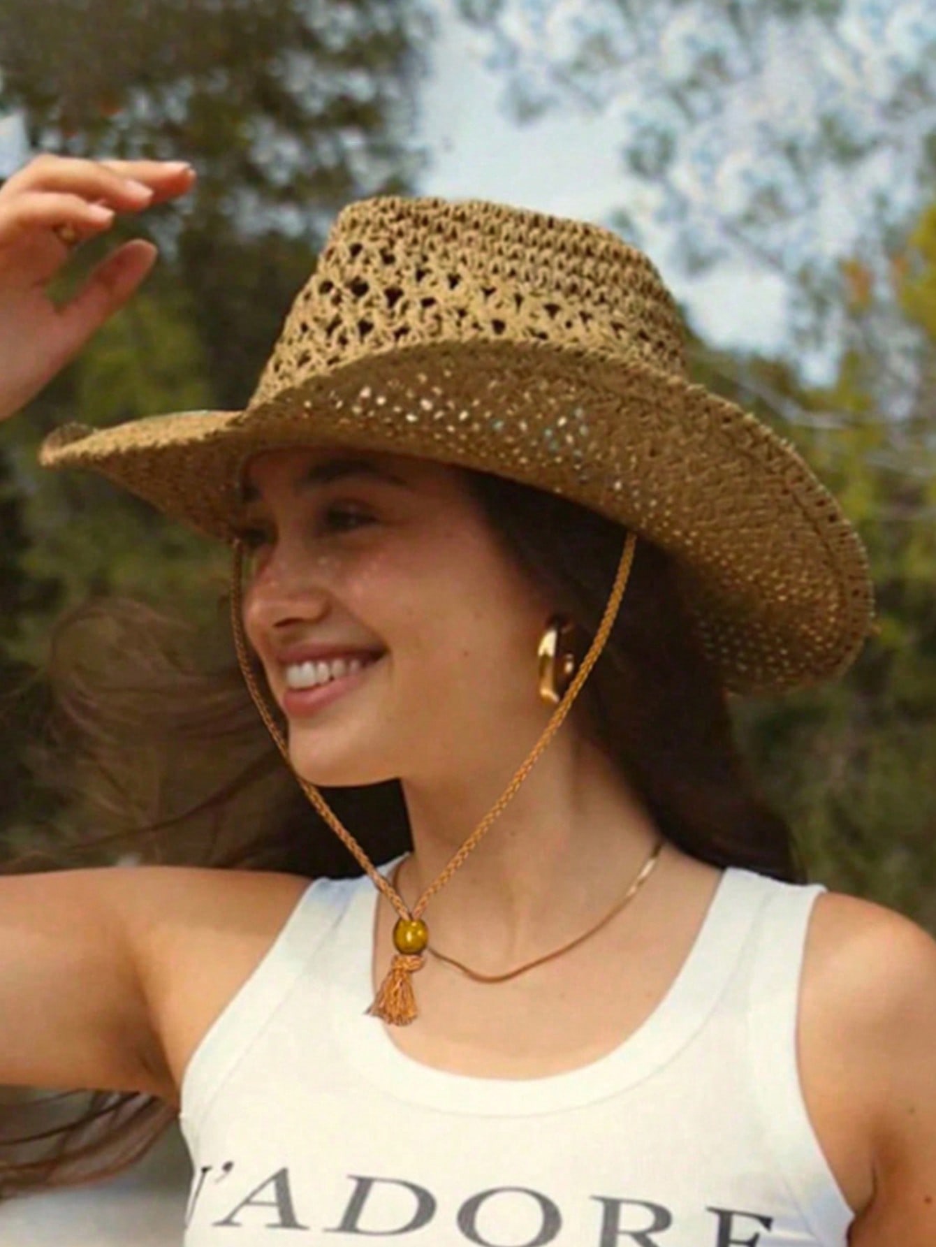1pc Unisex Retro Hollow Curled – обзор и цена Cowboy Hat Straw